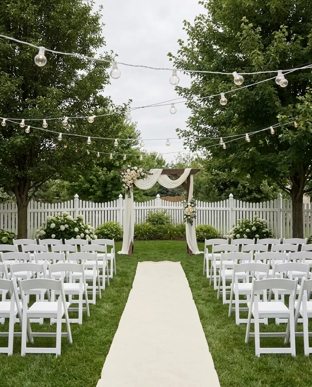 Small Backyard Wedding Ceremony Archway — Budget Version