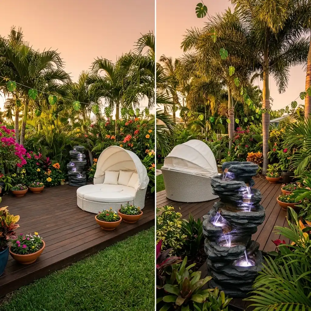 Lush Tropical Haven for Urban Backyards