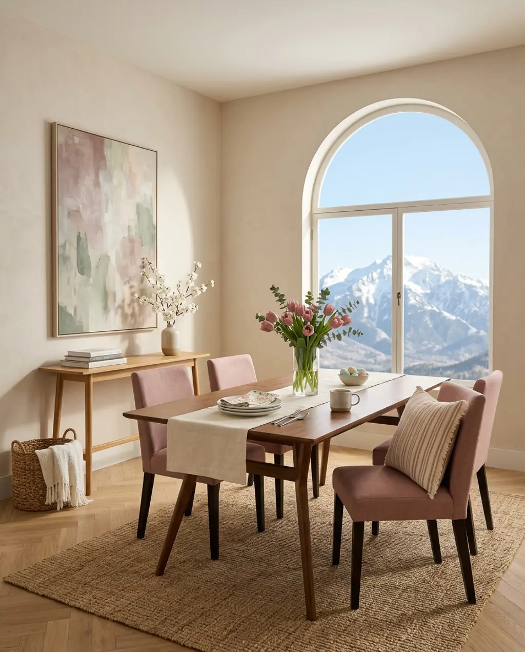 Pastel Farmhouse Easter Tablescape for Brunch — Luxury Version