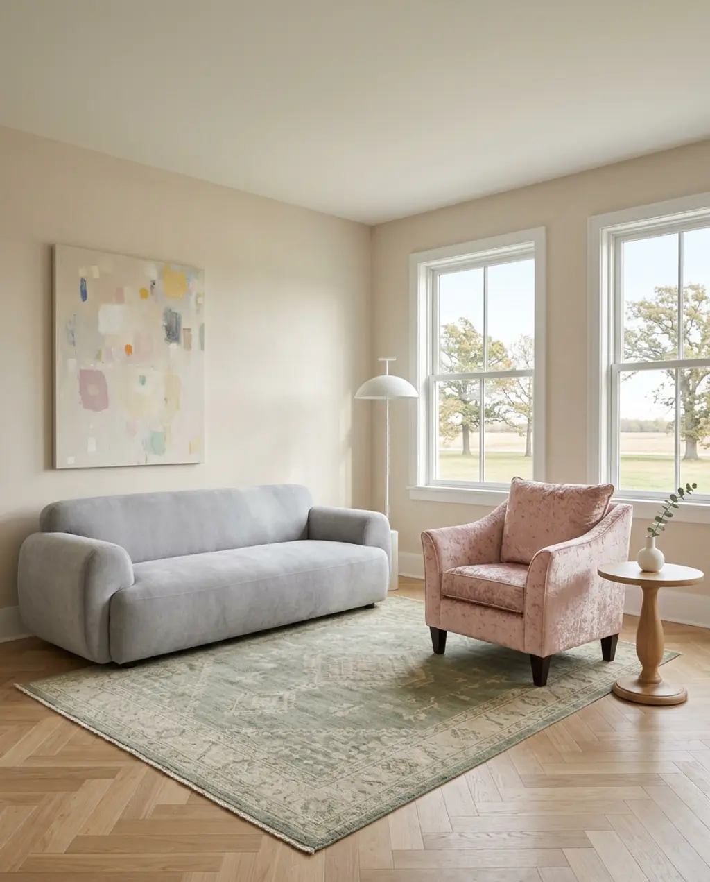 Bloxburg-Inspired Pastel Spring Living Room with Playful Accents — Luxury Version
