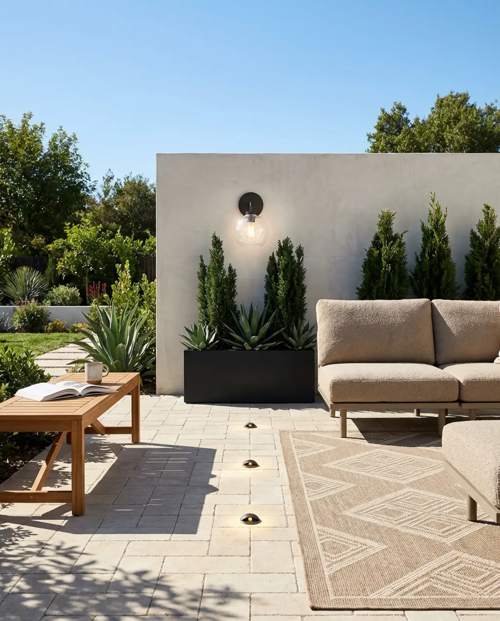 Modern Wall Sconces for Architectural Garden Features — Luxury Version