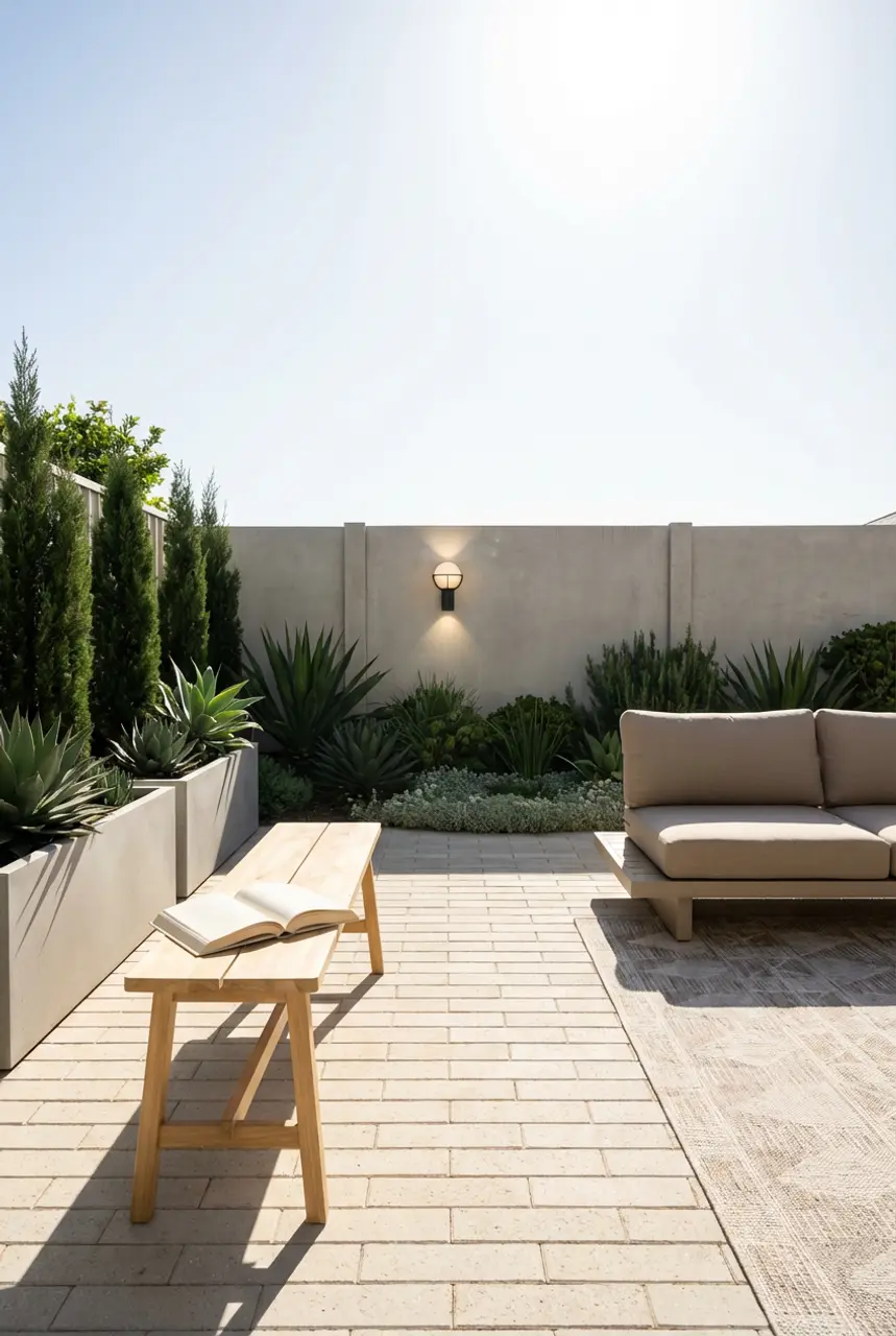 Modern Wall Sconces for Architectural Garden Features — Budget Version