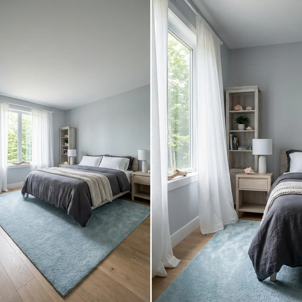 Refreshing Spring Bedroom with Coastal Blues and Whites