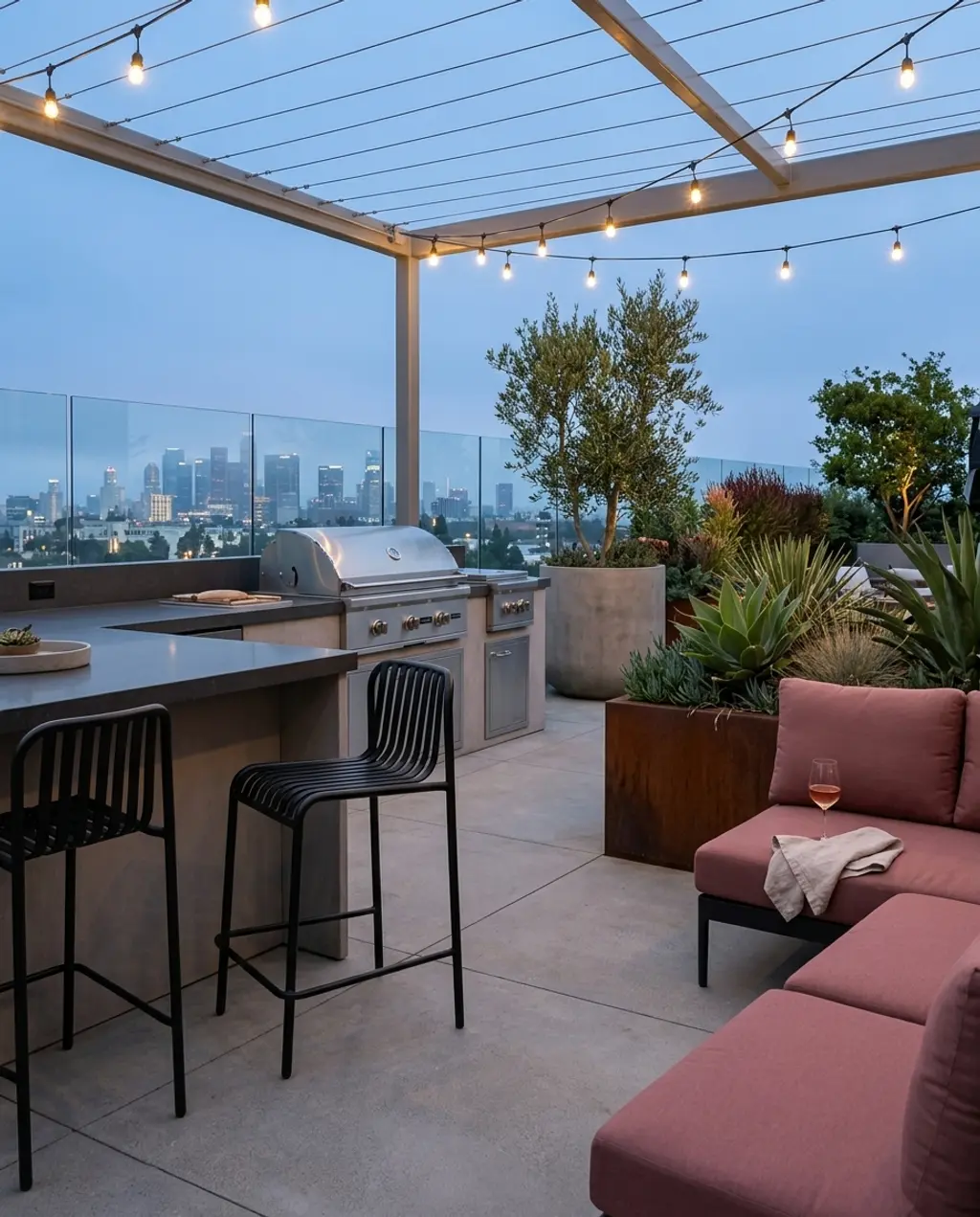 Luxurious Roof Deck BBQ with City Views — Luxury Version