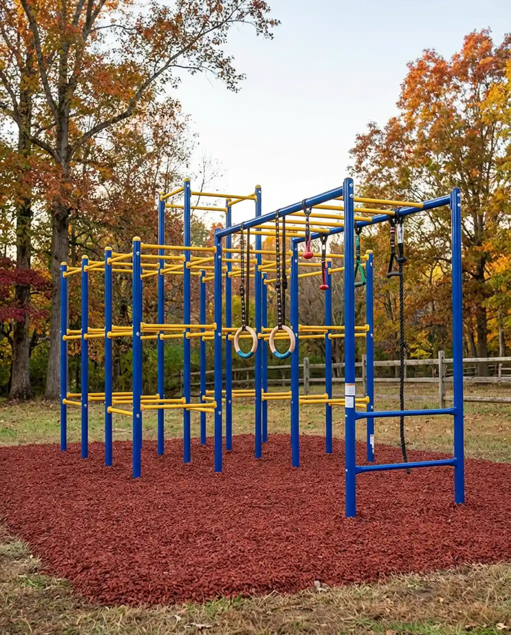 Older Kids' Ninja Warrior Course with Monkey Bars & Rings
