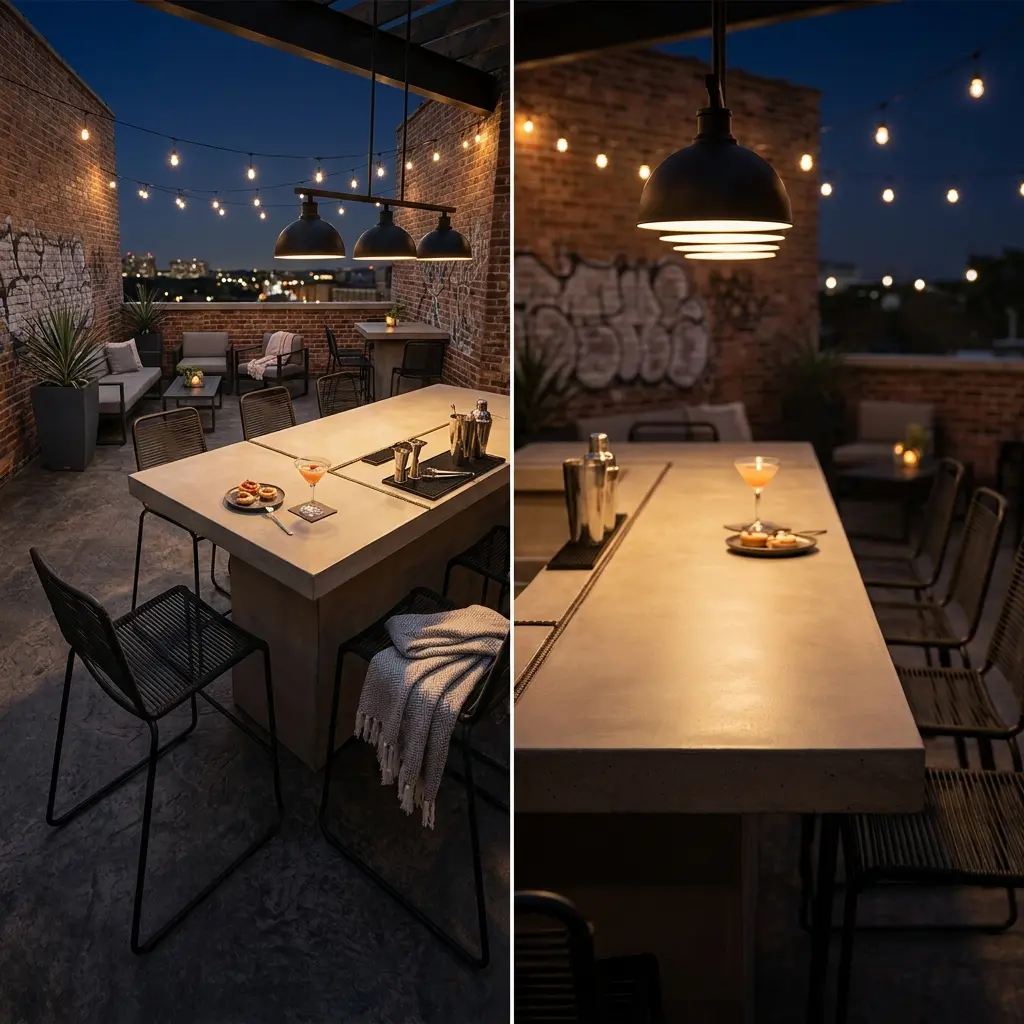 Industrial Chic Rooftop Bar & Lounge