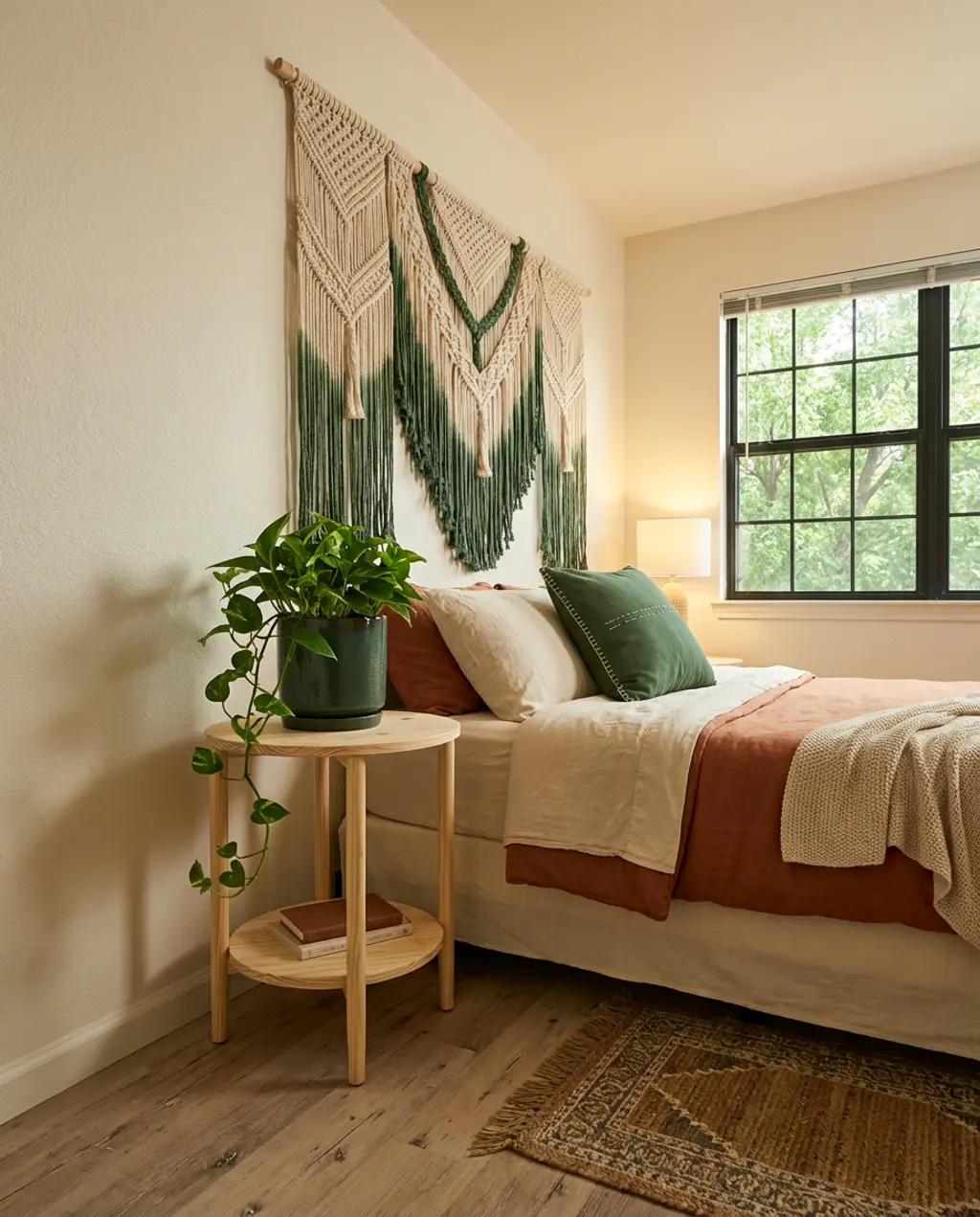 Bohemian Dorm Room with Woven Textures — Budget Version