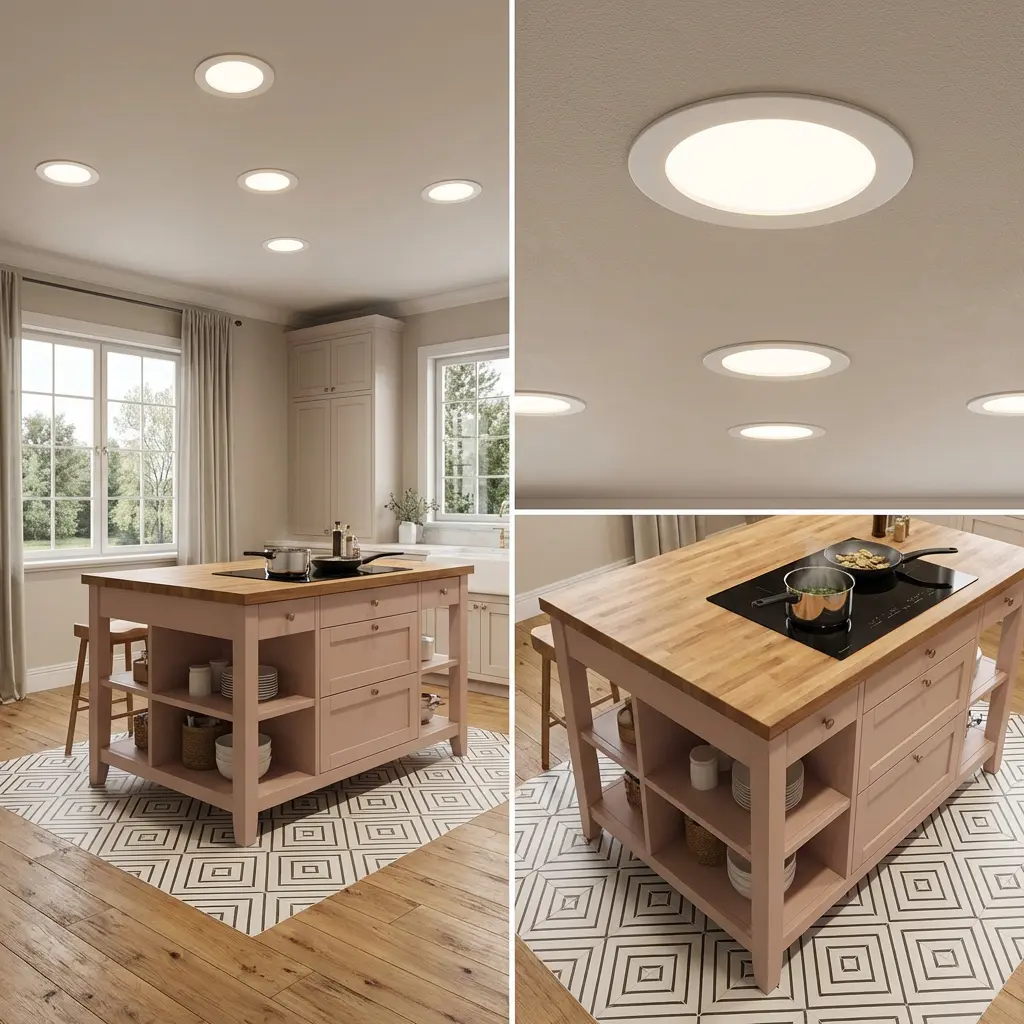 Minimalist White Polished Concrete Kitchen Floor