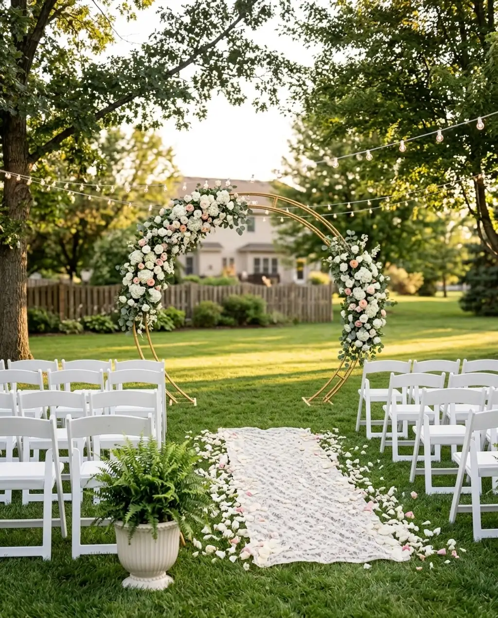 Small Backyard Wedding Ceremony Spot — Luxury Version