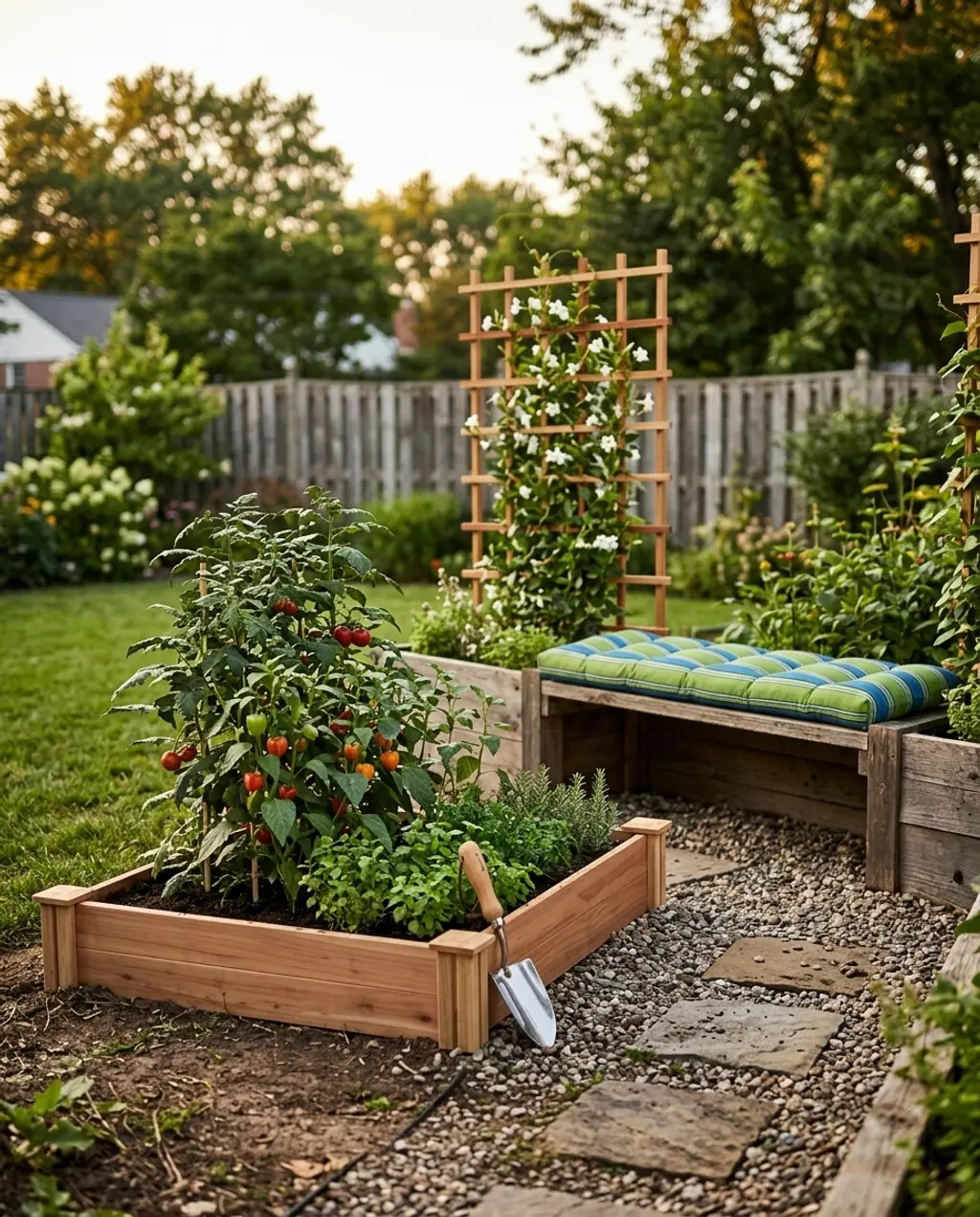 Edible Garden Boxes with Integrated Seating