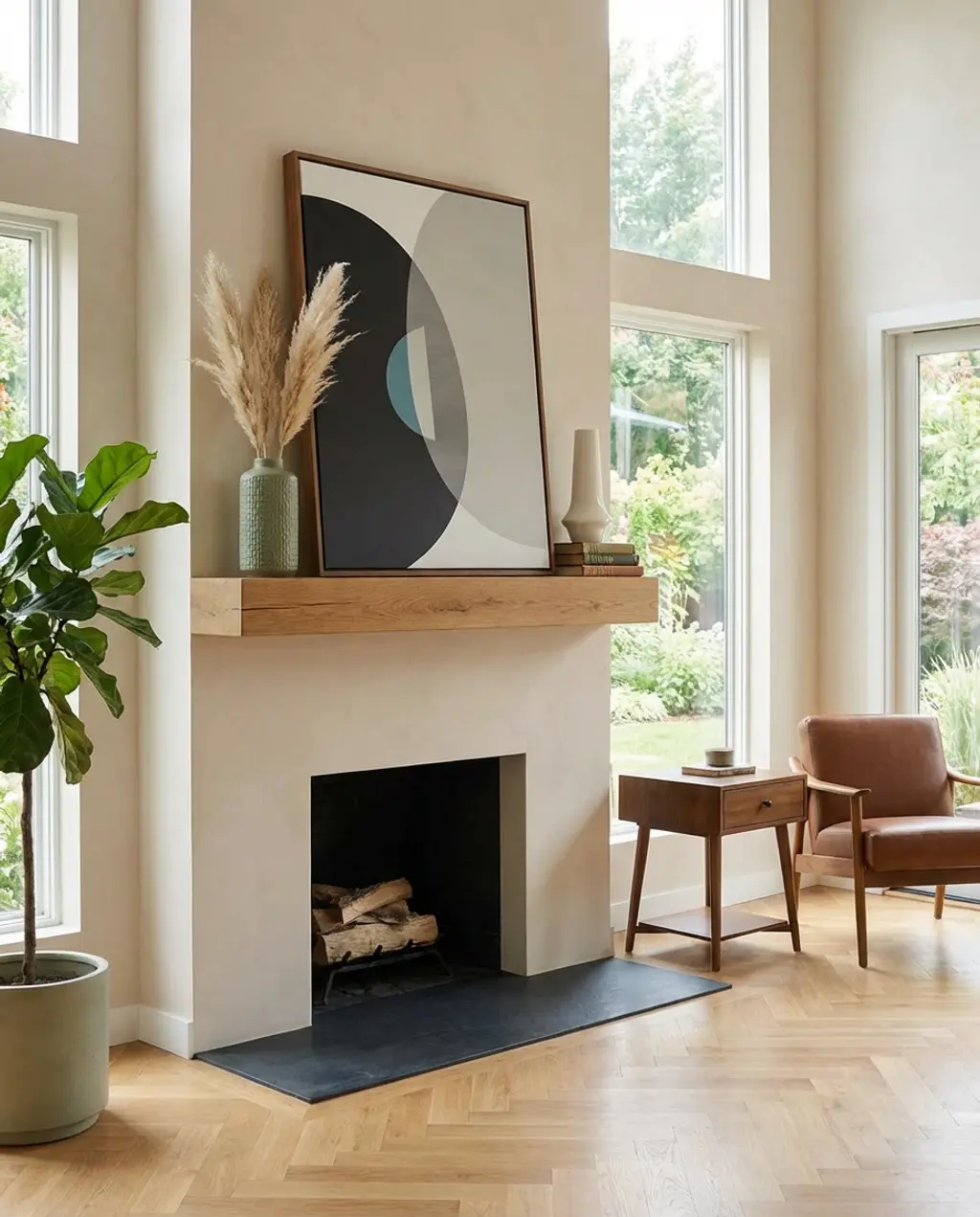 Sophisticated Mid-Century Modern Mantle with Clean Lines 2026 — Luxury Version