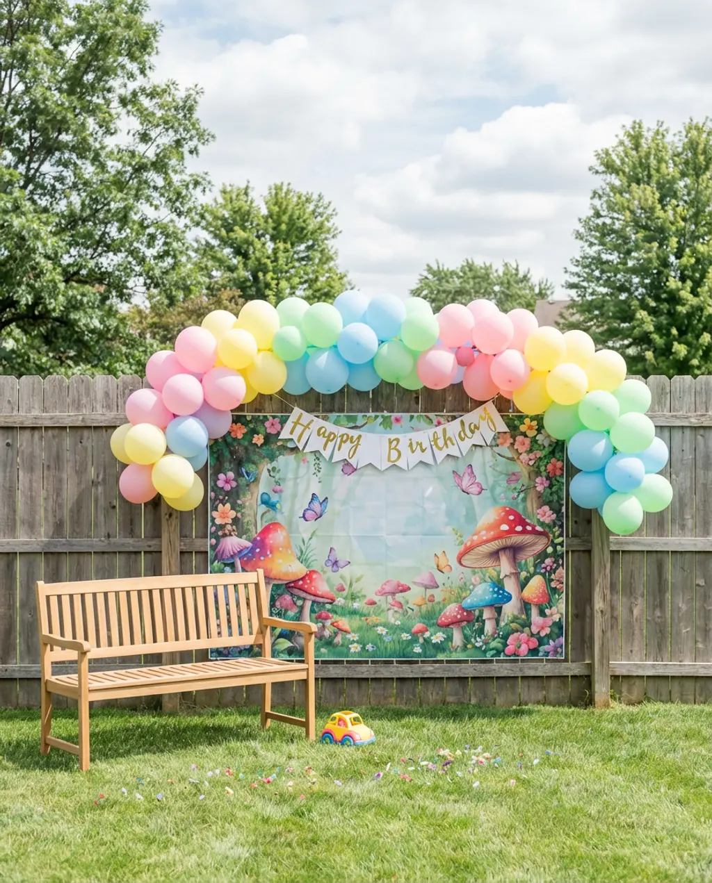 Kid-Friendly Outdoor Photoshoot Backdrop
