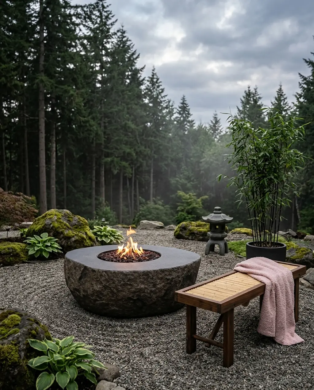 Japanese Zen Garden Fire Pit