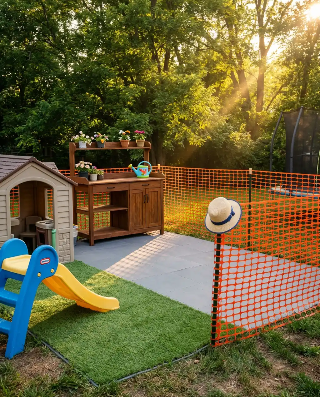 Outdoor Toddler Play Area with Soft Flooring