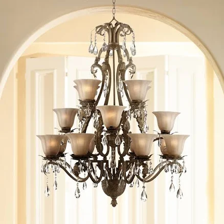 Franklin Iron Works Tiered Chandelier