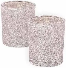 Fun Express Silver Glitter Votive Candle Holders