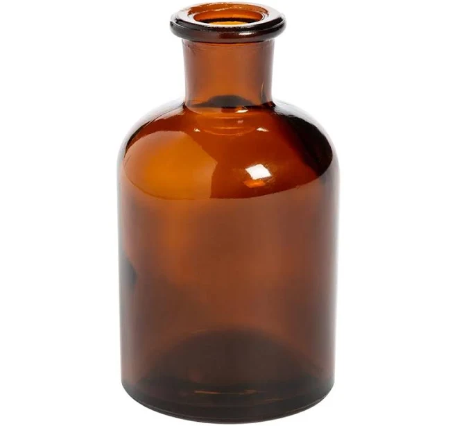 Fun Express Small Amber Glass Bud Vases (Set of 6)