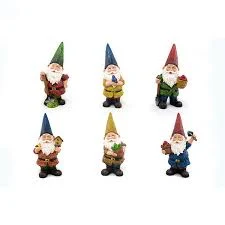 Garden Fun Miniature Gnomes Set of 4