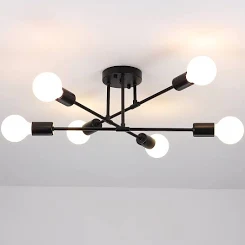 George Oliver Matte Black Modern Linear ChandelierGeorge Oliver Matte Black Mode