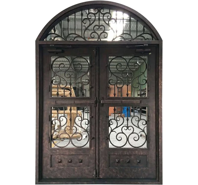 GID Grand Iron Front Double Door Panic Bar and Door Closer ED293