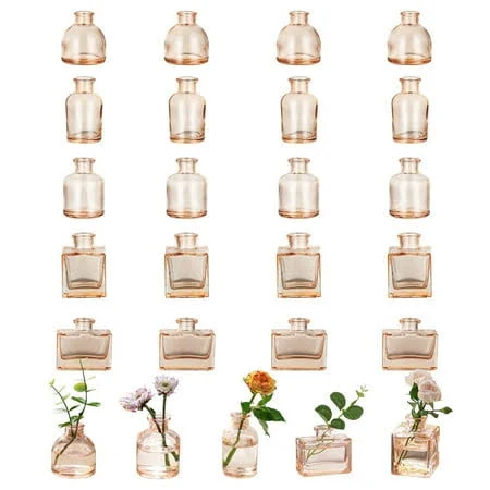 Glasseam Set of 20 Mini Glass Bud Vases