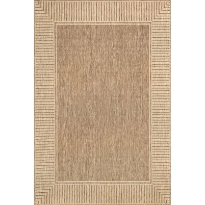 Gracie Oaks Alegre Bordered Indoor/Outdoor Rug