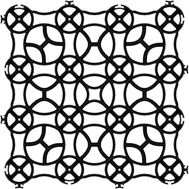 gravalock 22 in. x 22 in. x 1.5 in. Square Black Natural Stone Paver