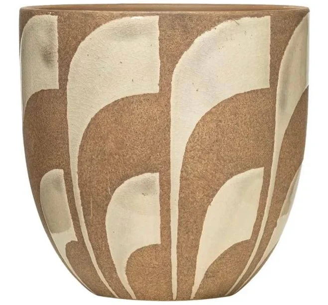 Hand-Painted Terracotta Planter