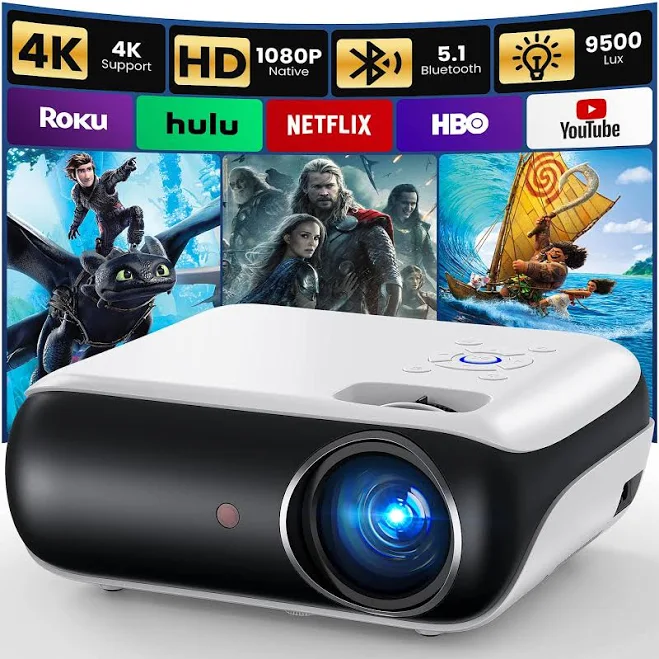 Happrun Native 1080p Bluetooth Projector