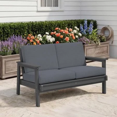 HDPE Outdoor Weather Resistant Deep Seating Sofa Loveseat