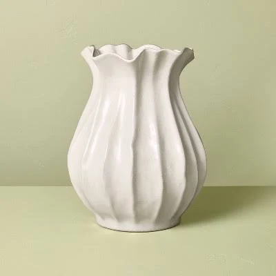 Hearth & Hand with Magnolia Pleated Ceramic Vase