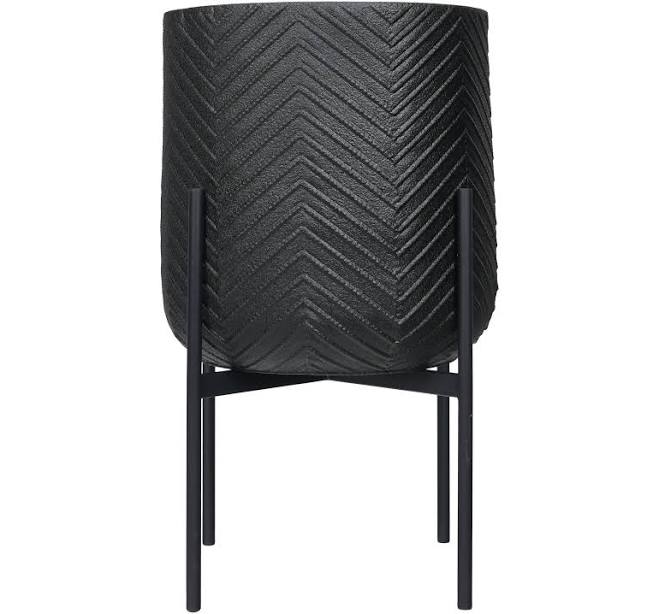 Hello Honey Black Metal Planter with Stand