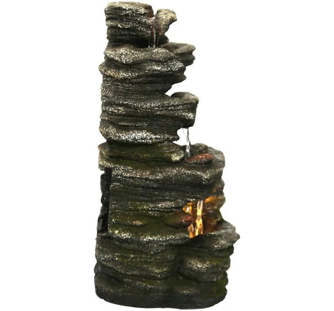 Hi-Line Gift Ltd. Multi-Level Stone Fountain with Light