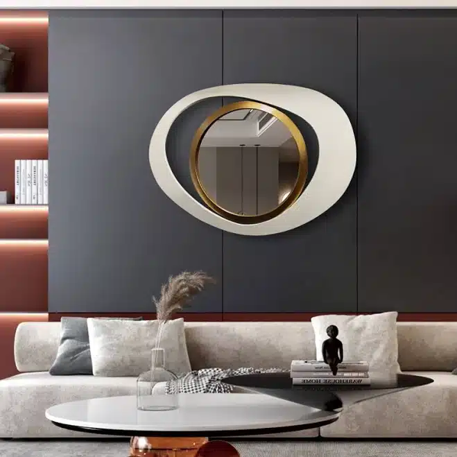 Homary Modern Geometric Wall Mirror Decor