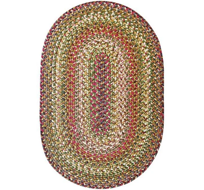 Homespice Rainforest Braided Rug Pet Friendly Washable Indoor/Outdoor Multicolor