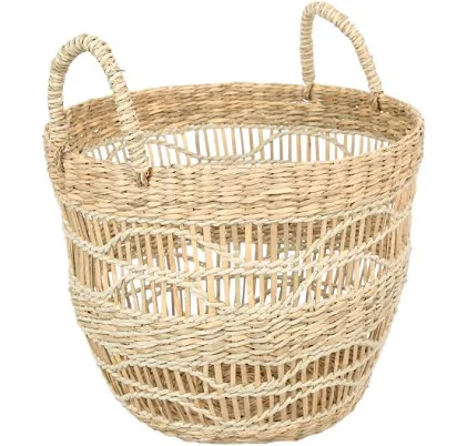 Homezone Natural Handwoven Seagrass Basket