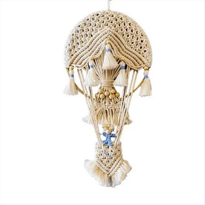 Hot Air Balloon Wall Hanging Hand-Woven Tapestry Wall Decor Bohemian Home Decor 