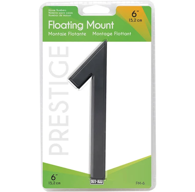Hy-Ko FM-6/1 Floating Mount House Number