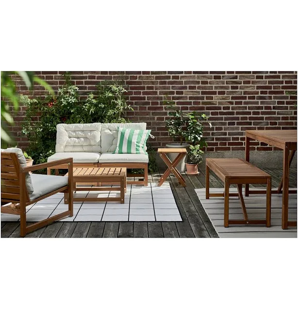 IKEA NÄMMARÖ table outdoor light brown stained