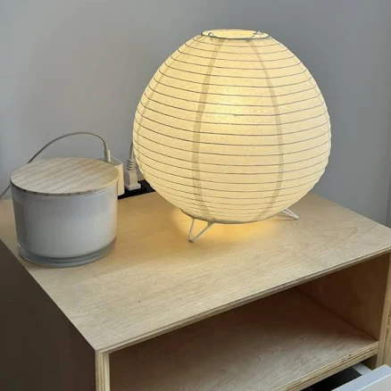 Japanese Rice Paper Lamp - Round Table Lamp