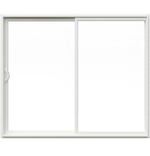 JELD-WEN V-2500 96-in x 80-in Low-E White Vinyl Right-Hand