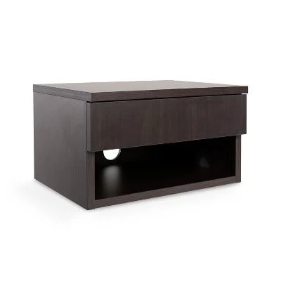 Jonathan Y Ettore Mid-Century Modern Floating Wall Mounted Nightstand with Soft-