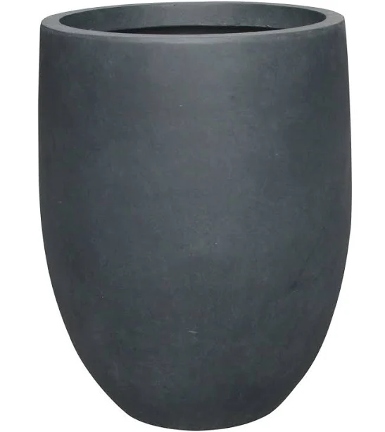 Kante 21.7 in. Tall Charcoal Lightweight Concrete Round Outdoor Planter