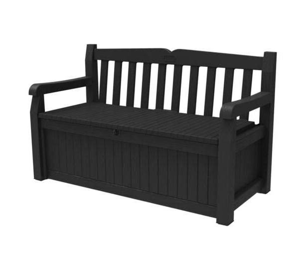 Keter Eden Outdoor 70 Gallon Weatherproof Resin Bench Storage Deck Box for Patio