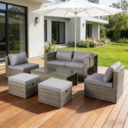 Ktaxon 7-Piece Modular Patio Sectional Set