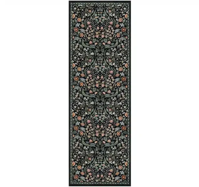 Lahome Washable Maximalism Botanical Floral Area Rug