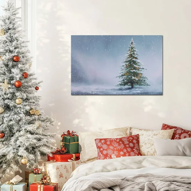 Large Winter Canvas Wall Art
