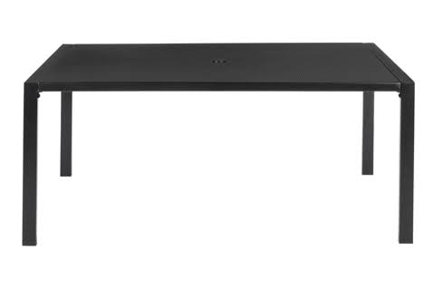 Living Accents Black Steel Rectangular Dining Table