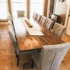 Long Farmhouse Table, Large Farmhouse Table, Rustic Kitchen Table, Wood Dining T