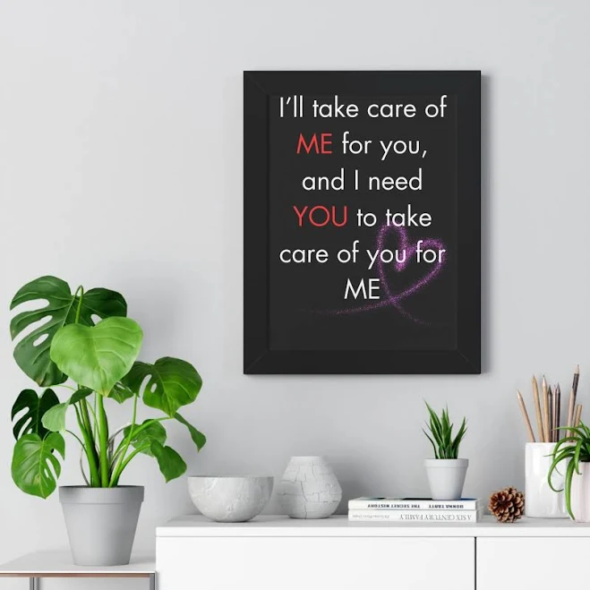 Love Quote Framed Poster | Romantic Wall Art Print | Minimalist Relationship Quo